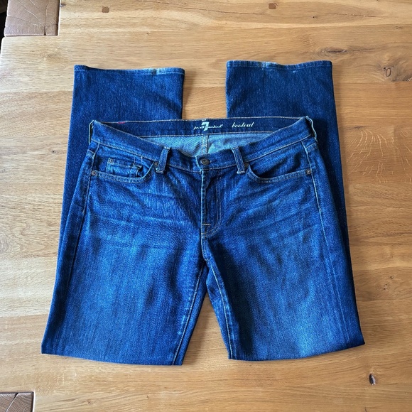 7 For All Mankind Bootcut Women's Denim Jeans in Dark Wash Size 31 - Picture 2 of 8